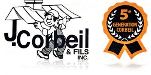 logo de l'entreprise familiale Toiture Corbeil et fils, 5e génération
